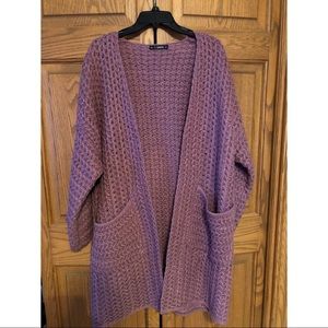 hooded zip up distressed cropped cardigan